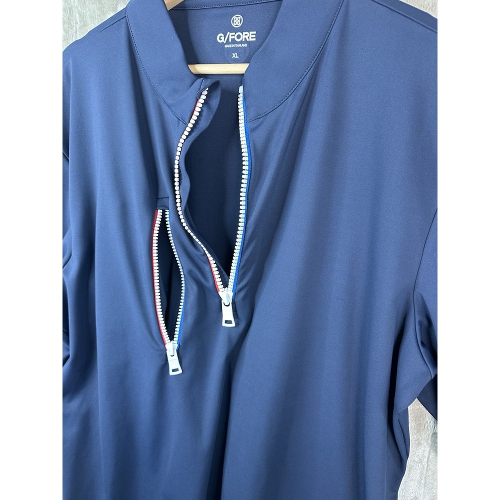 G/FORE Performance Mens XL Golf Pullover 1/4 Zip Navy Jacket - Picture 6 of 13